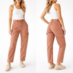 Wilfred Free Aritzia Cargo Pants 4 Adobe Clay Utility Workwear Adjustable Hem